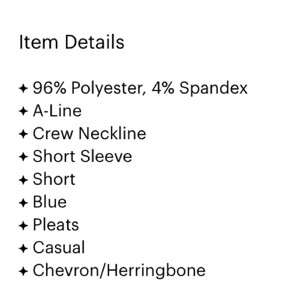 Blue Chevron Pattern Lightweight Dress Size XS - Picture 7 of 7